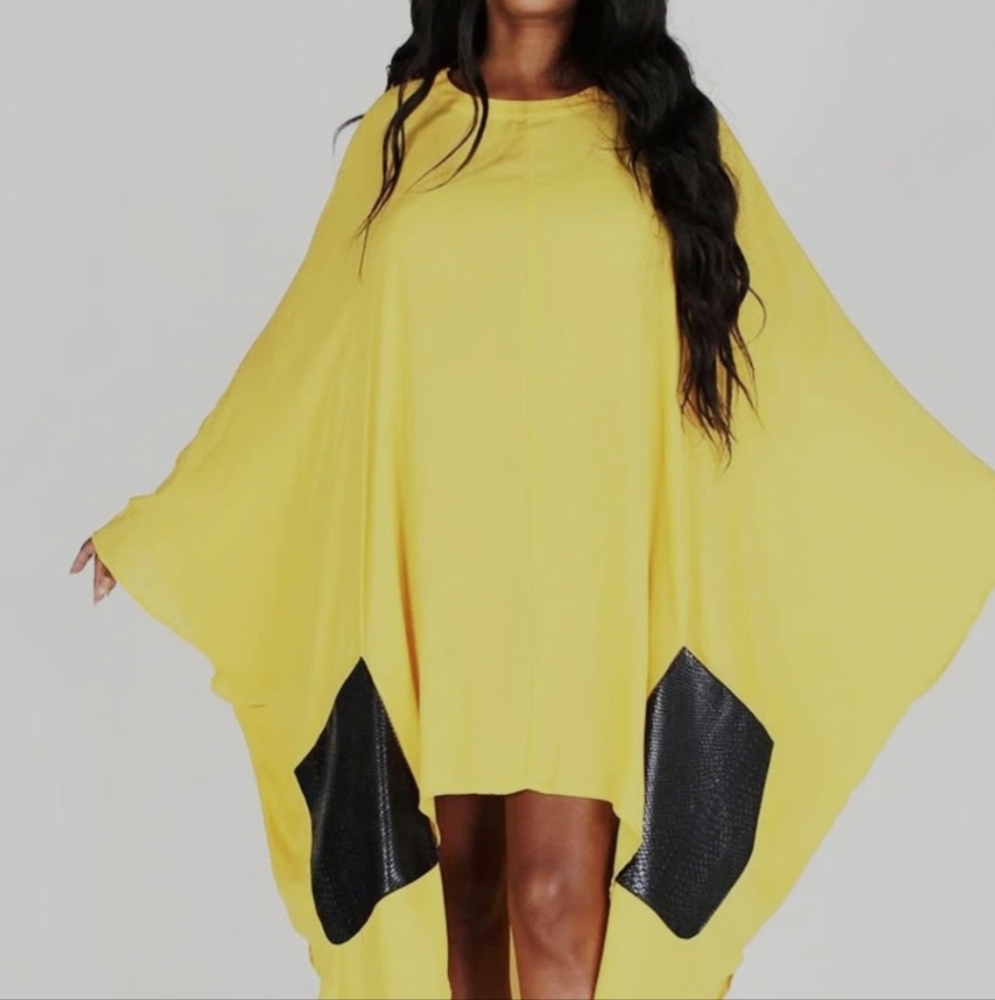 Yellow Tunic with Black Accents